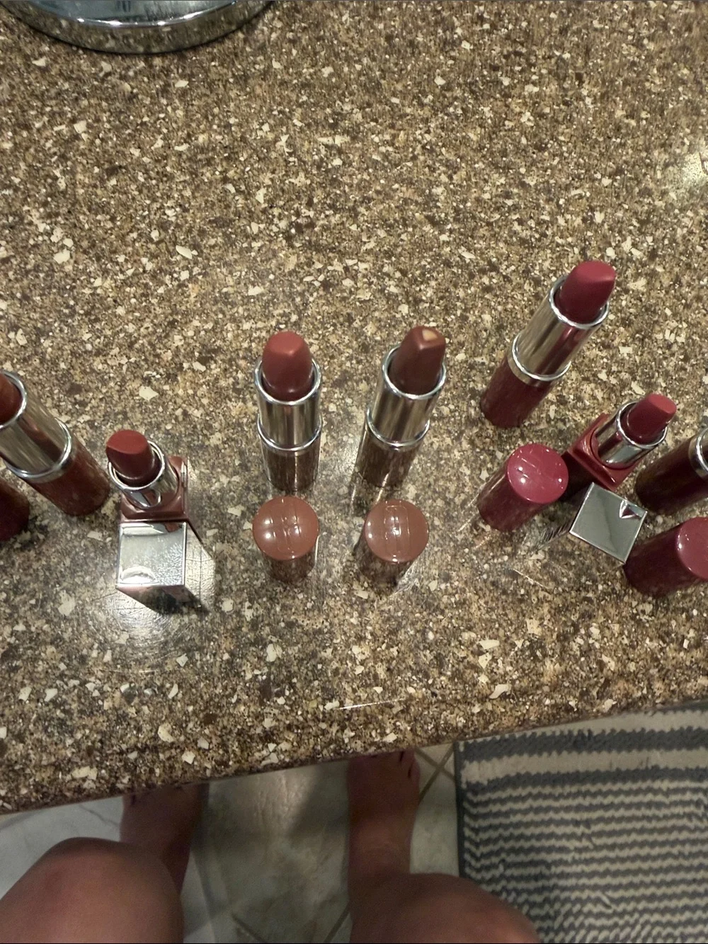 Clinique Lipstick Collection in Brown, Rose, Plum, and Mauve Tones